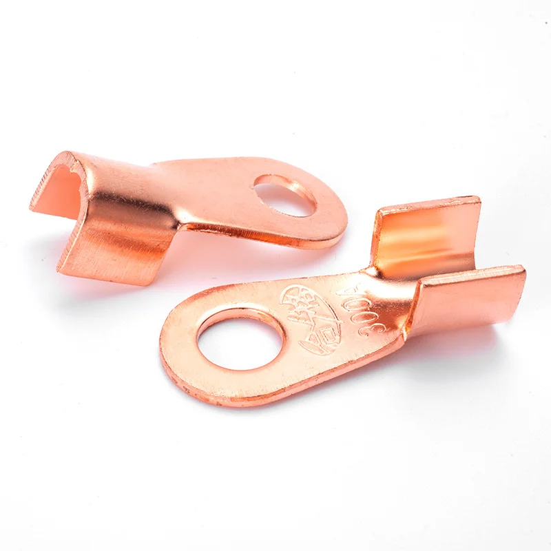 10/20/50Pcs Copper OT Terminals Open Crimp Ring Connector Copper Lugs Terminal Electrical Non-Insulated Wire Connector 3A-60A