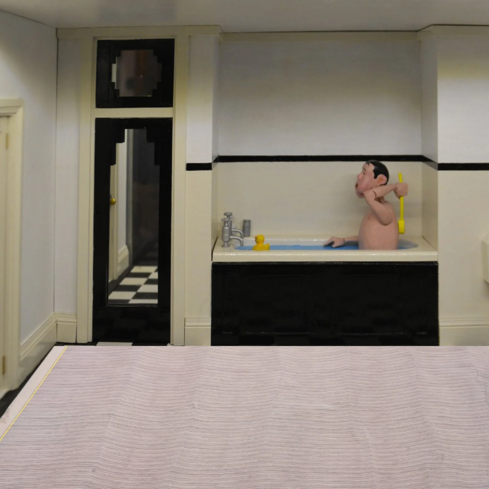 미니어처 바닥 스티커 시트 소박한 나뭇결 디자인 미니 하우스 하우스 장식 바닥 스티커 액세서리