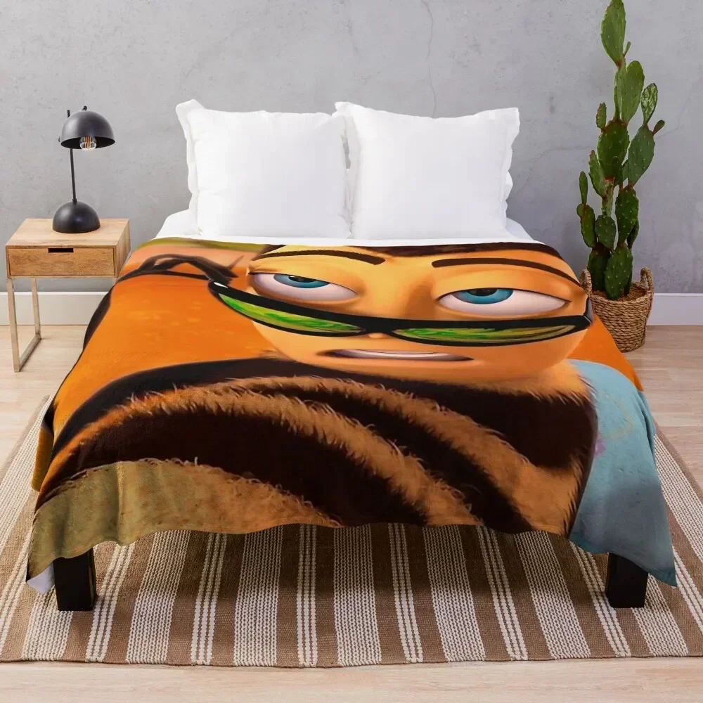 

Barry Benson Bee Movie Meme Throw Blanket Polar Soft cosplay anime Soft Big Blankets