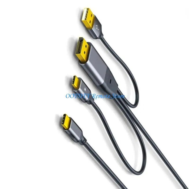 USB C To DisplayPort Converters Video Cable 4K@60Hz Touch Control Enableds For Portable Monitors Gaming Devices