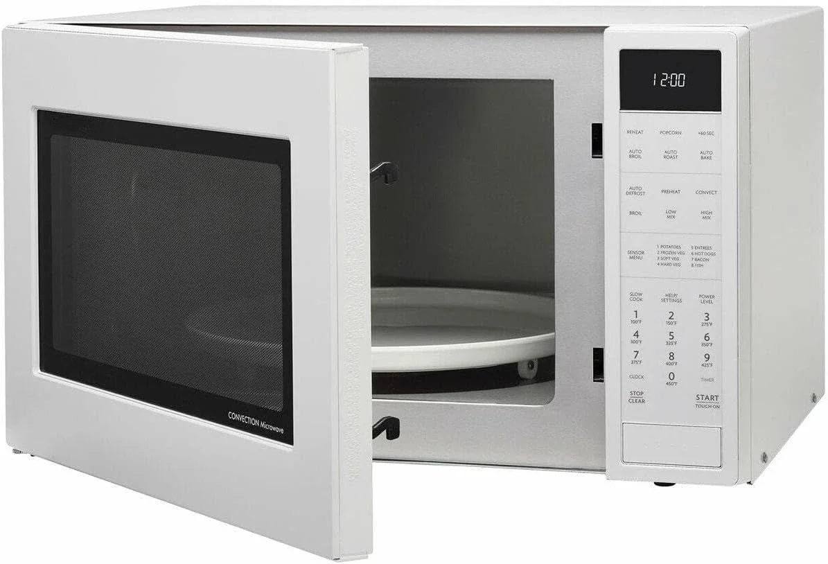 

1.5 cu. ft. Microwave Oven with Convection Cooking, Auto Defrost in White,19"D x 24.7"W x 14.9"H