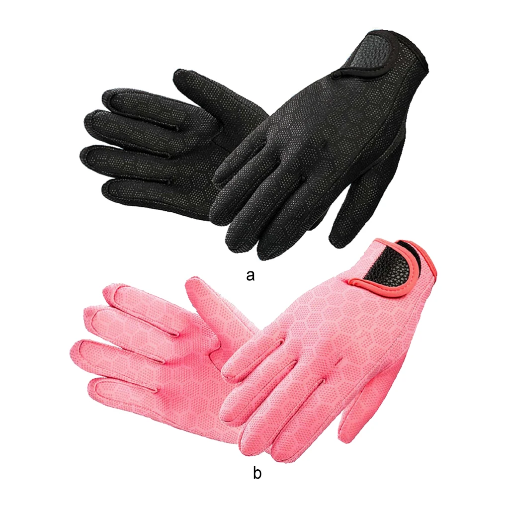 1 Pair Sports Gloves Nonslip Diving Underwater Mitten Outdoor Portable Warm Swimming Mitts Beginner Warmer  Black L