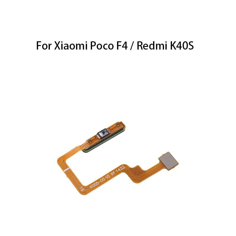 Gefensi Org Home Power Button Fingerprint Sensor Flex Cable For Xiaomi Poco F4 / Redmi K40S