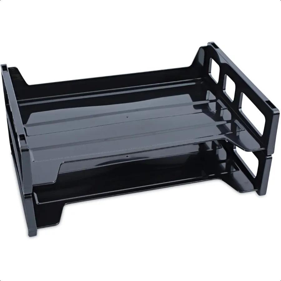 

UNV08100 Universal Side Load Letter Desk Tray Black