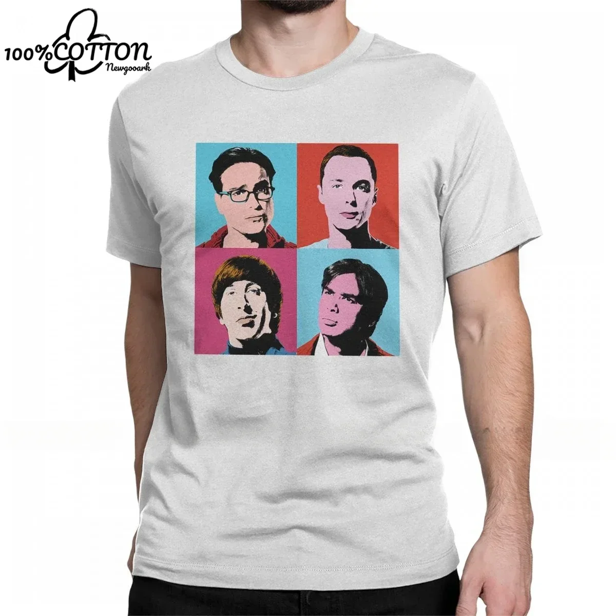 Men's T-shirt Short Sleeved T-shirt Plus Size Pure Cotton Printed Clothing Cool Big Bang Theory Leonard Sheldon Women's T-shirt