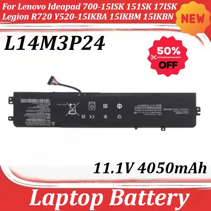 

L14M3P24 11.1V 4050mAh Laptop Battery For Lenovo Ideapad 700-15ISK 151SK 17ISK Legion R720 Y520-15IKBA 15IKBM 15IKBN