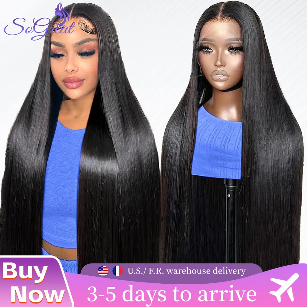 

SoGreat Прямой Hd Парик Фронта Шнурка 13x6 Костные Прямые Парики Человеческих Волос 13x4 Парики Фронта Шнурка Черный Парик Натурального Цвета Для Женщин