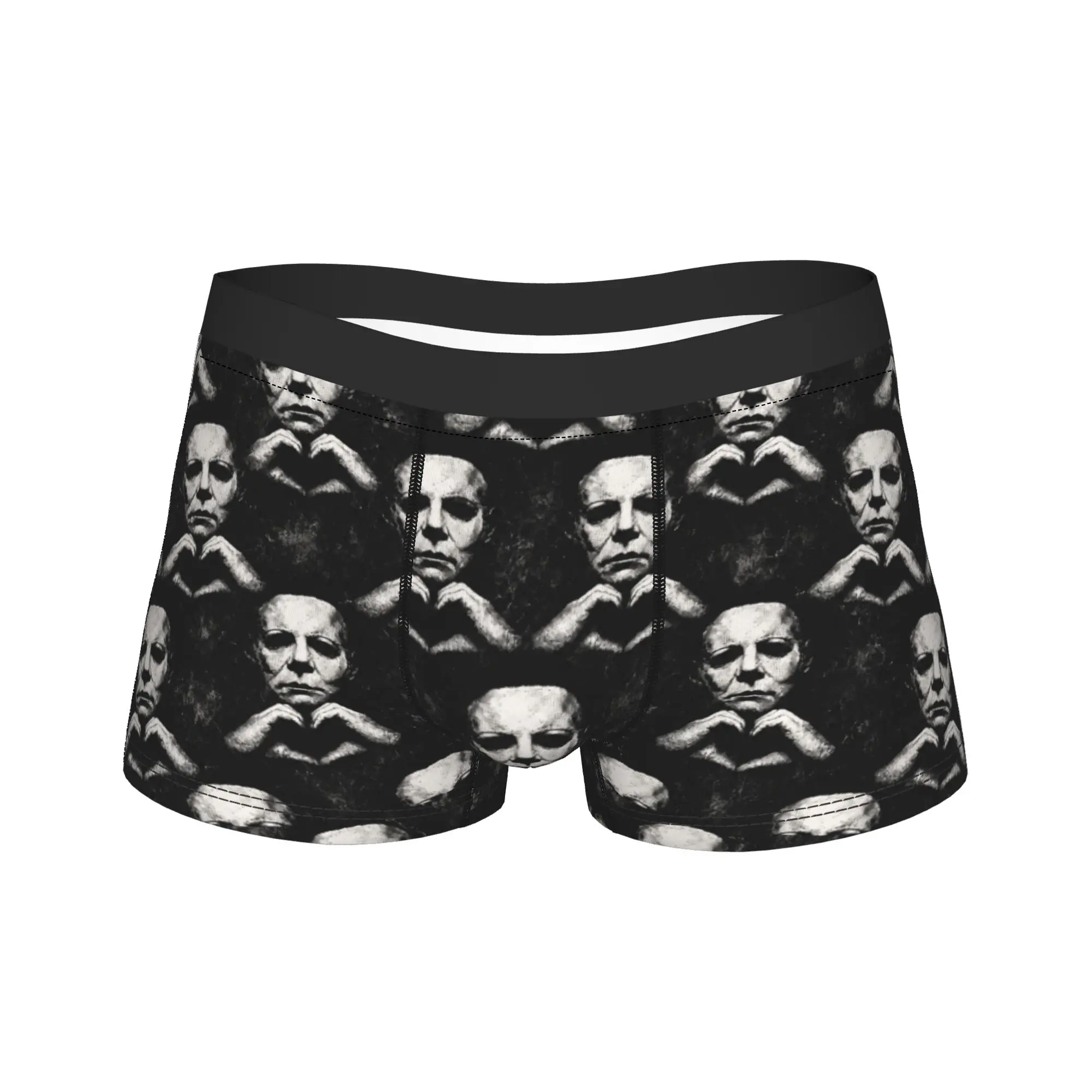 Slasher Heart Hands Creepy Halloween Graphic Masked Horror Underwear  Men Underpants Boxershorts High Quality Shorts Briefs