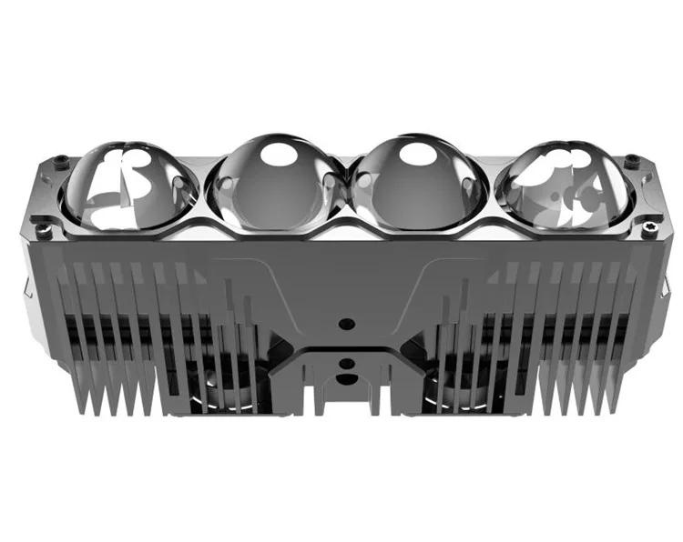 NXY 4 Eye LED Grille Spotlight Bi LED Projector Lens Solenoid Valve Hi Lo Beam Offroad SUV Motorcycle Retrofit Headlight Lamp