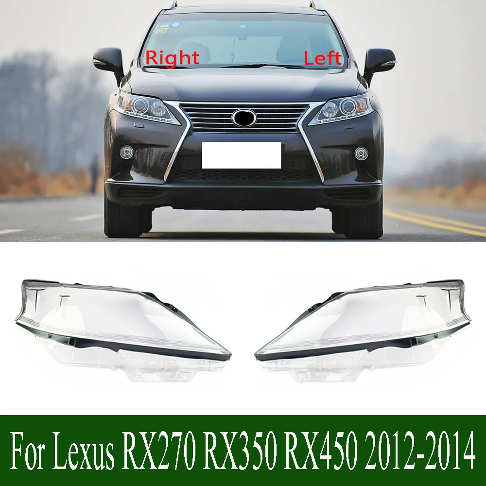 For Lexus RX270 RX350 RX450 2012-2014 Headlamp Transparent Cover Headlight Shell Lampshade Plexiglass Replace Original Lens