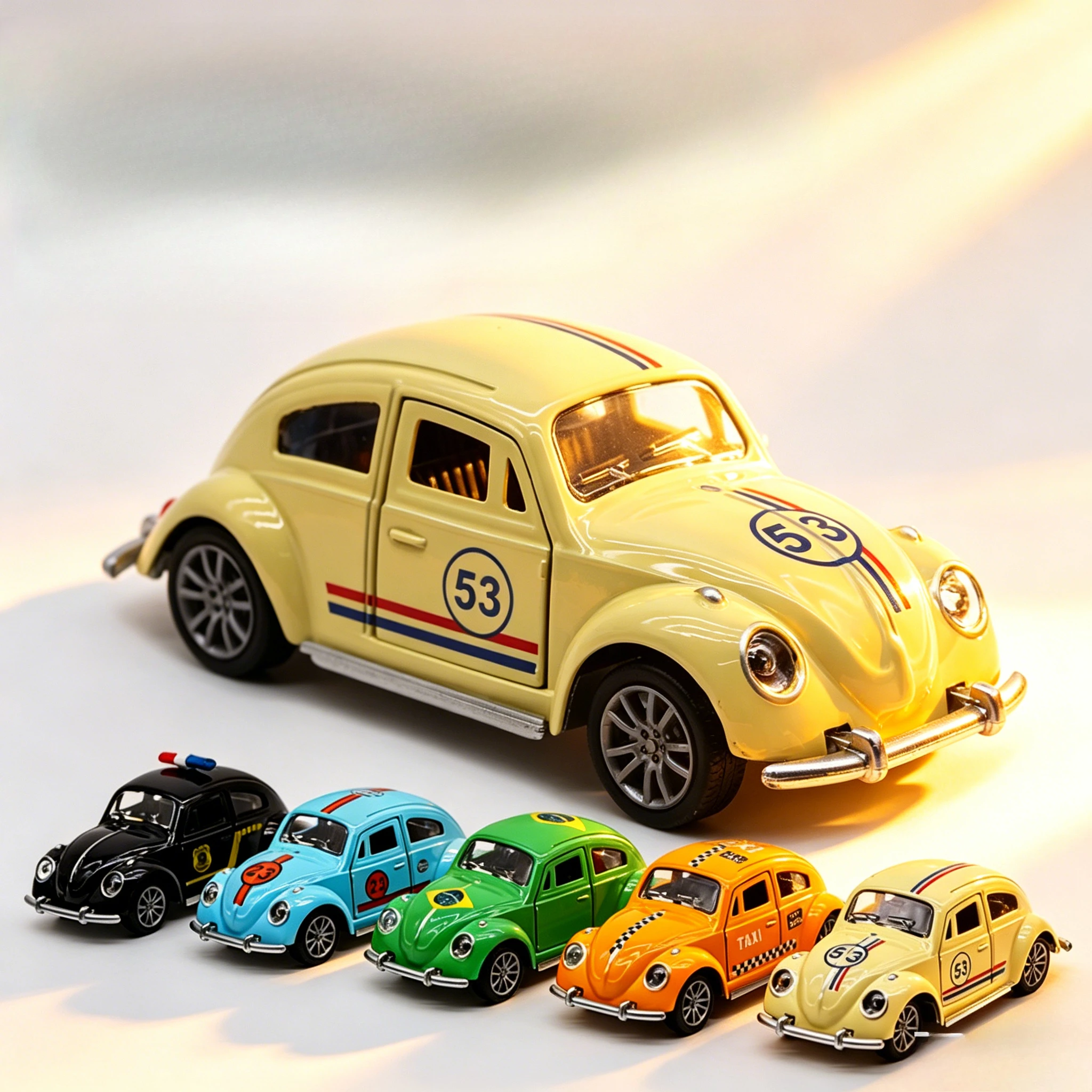 

Машинка-игрушка Volkswagen Beetle 1:36, винтажная, литая, гоночная, из высококачественного металлического сплава, с ручным откатным механизмом, коллекционная, классическая модель