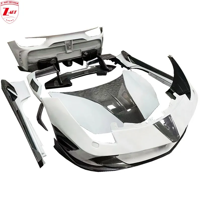 Z-ART 488 M Style Body Kit for Ferrari 488 GTB Upgrade Body Kit for 488 Spyder Aerodynamic Parts