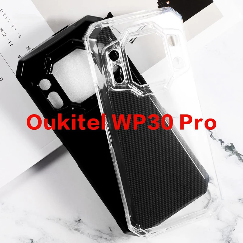 Anti-knock Transparent Phone Case For Oukitel WP30 Pro Case Silicone Soft TPU Cover For Oukitel WP30 WP 30 wp30Pro Bumper 6.78\