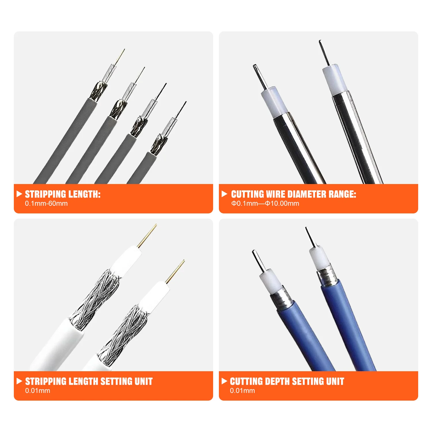 آلة تجريد للكابل المحوري من كابل الأسلاك المحورية شبه الأوتوماتيكي لأتمتة داجاو #6