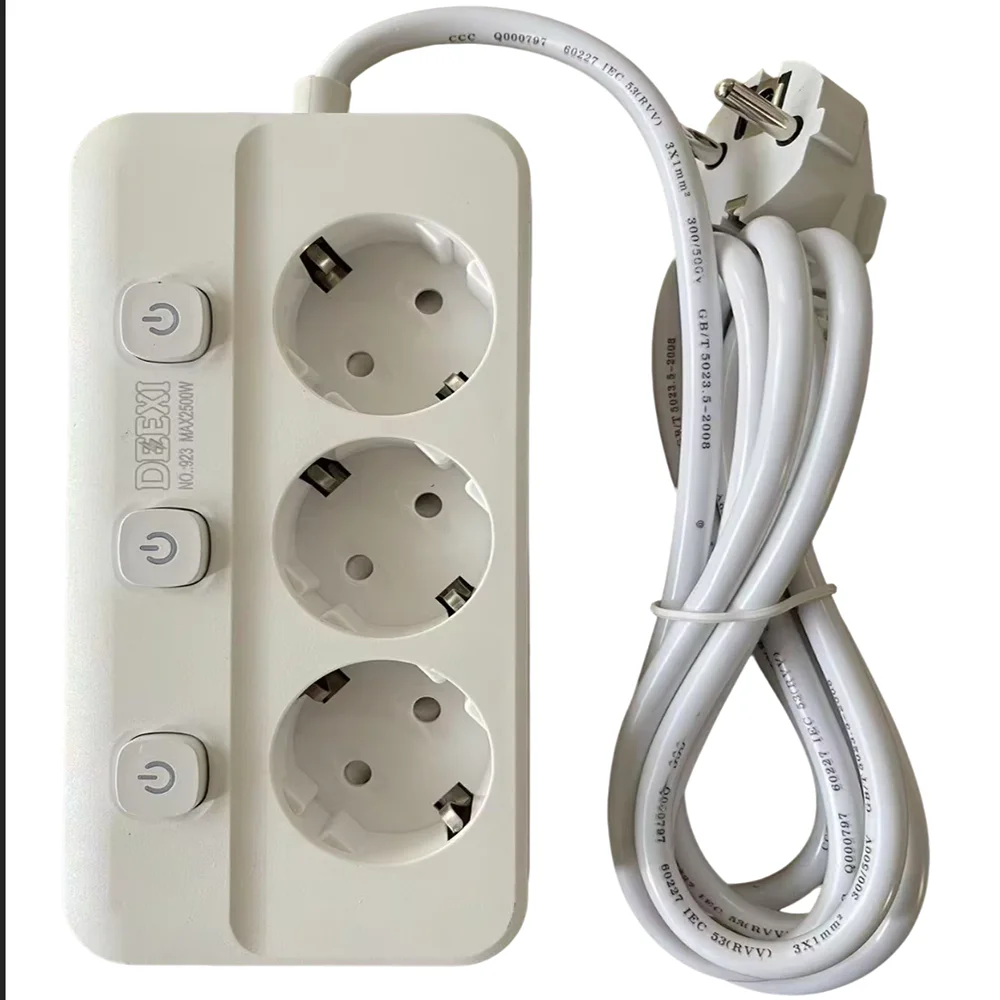 Power Strip EU Plug AC Outlets Multitap Socket Extension Cord Electrical With USB Type C PD Fast Charging Network Filter Adapter image 5