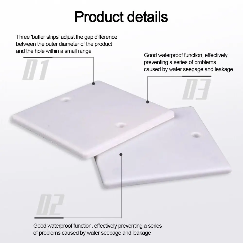 10pcs/set Plastic Concealed Box Cover 86 Type Easy Installation Wall Cover Dustproof Decorative Cover Plate Embedded Bottom Box