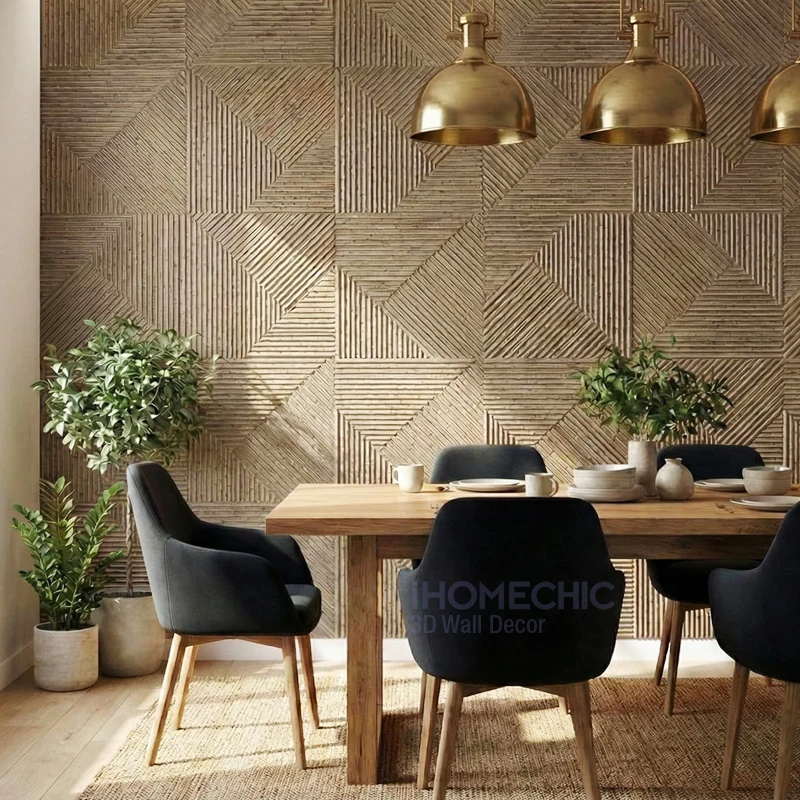 4pcs/ 50x50cm 3D Wall Panels Indoor Wall Decoration for Living Room Bedroom Hotel Office Mural Tile-Panel-Mold 3D Wall Sticker