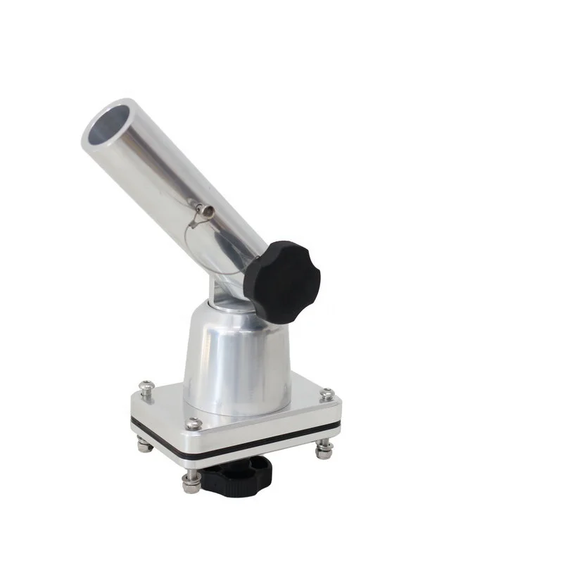 OM100 Anodized Aluminum T-Top Top Mount Bracket, Marine Fishing Outrigger Base for Saltwater Boats
