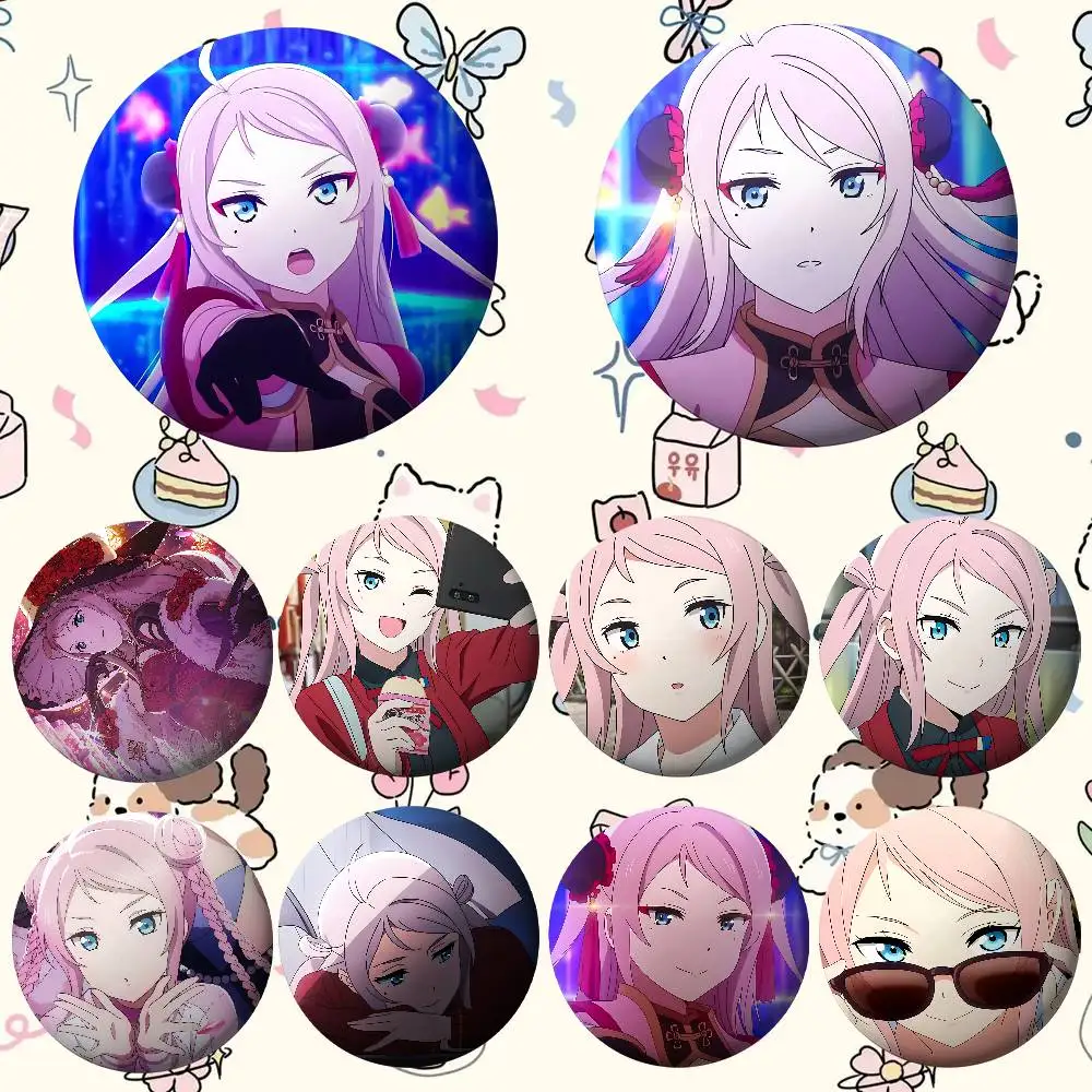 Anime L-Lanzhu Z-Zhong Cover Brooches Funny Meme Badge Fashion Jewelry Gifts