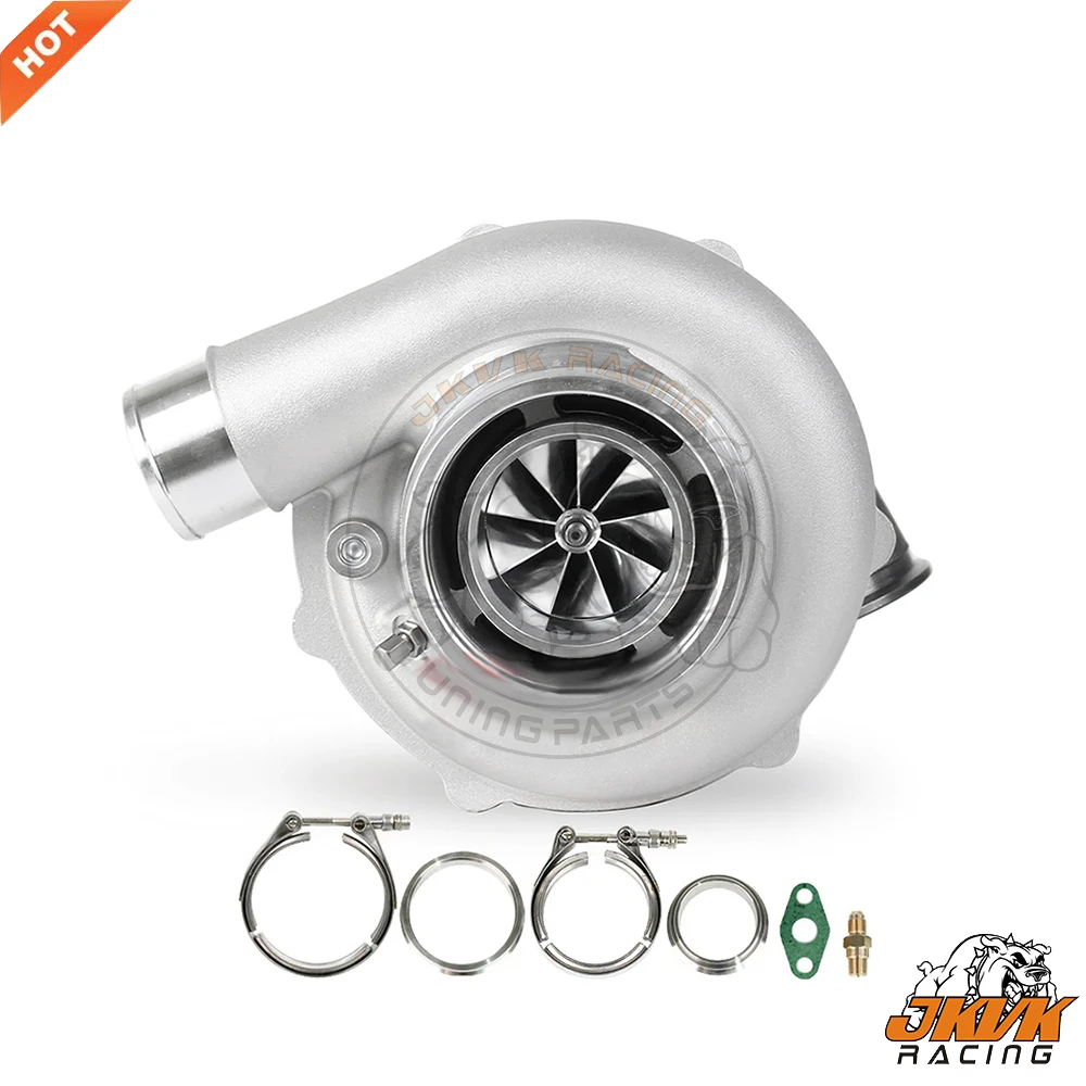 JKVK Racing Gen2 GTX3576R Reverse Rotation Dual Ceramic Ball Bearing Billet Turbo Dual Vband 0.83/1.01 400-750HP