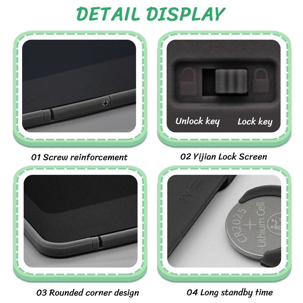 LCD Writing Tablet Kids Drawing Board 12 Inch Etch Sketch Doodle Board Erasable Learning Handwriting Pad Travel Toy Easter Gift