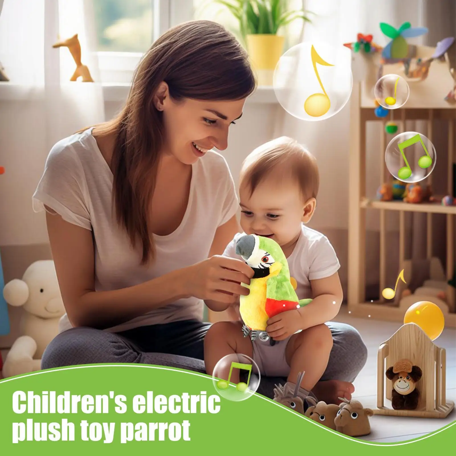 Parando papagaio de pelúcia pássaro falando ferramenta realista twerking papagaio brinquedo educativo para treinamento discurso aniversário viagem ao ar livre