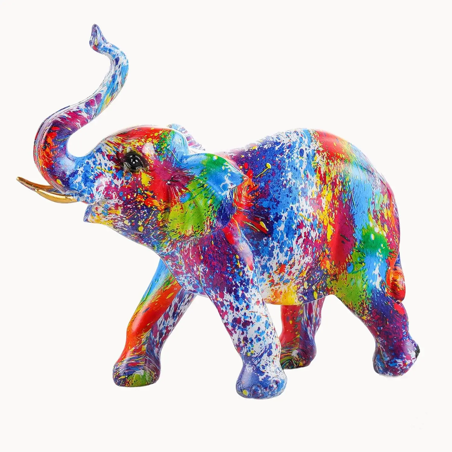 

Vibrant 7.4in Resin Elephant Figurine, Perfect Gift for Women & Home Office Decor