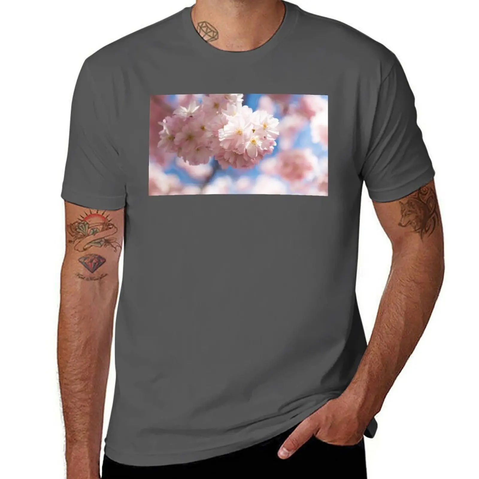 

sakura flower cherry blossom T-Shirt Large Size Casual Short Sleeve Top