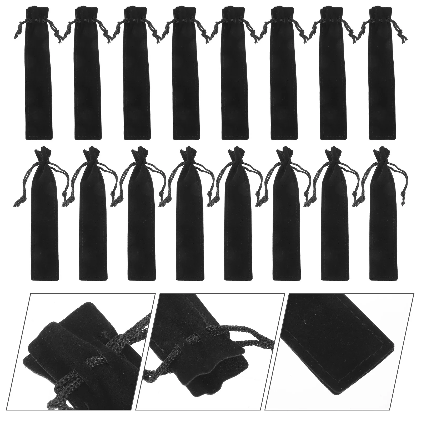 

25Pcs Flannel Pen Pouch Drawstring Pen Case for Men Women Gift Storage Bag Office School Stationery Holder