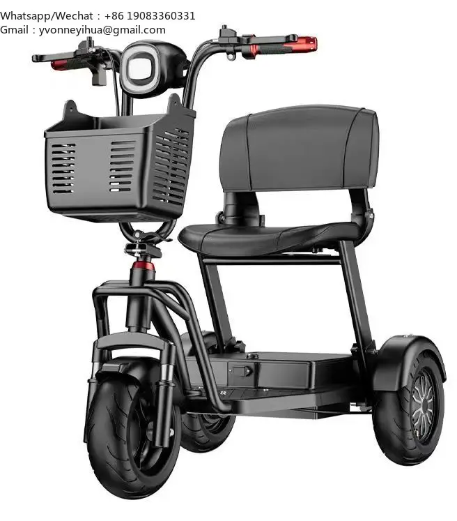 Long Range Foldable Travel-Friendly Handicapped 3 Wheel Mobility Electric Scooter For Adults Elderly