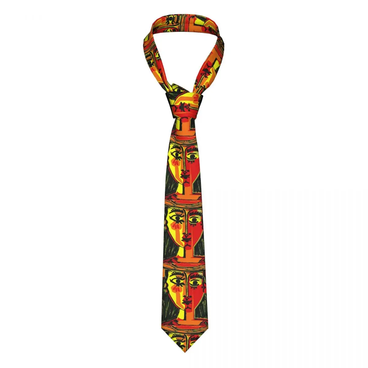 Custom Pablo Picasso Woman In A Hat Ties Men's Formal Silk Necktie for Wedding