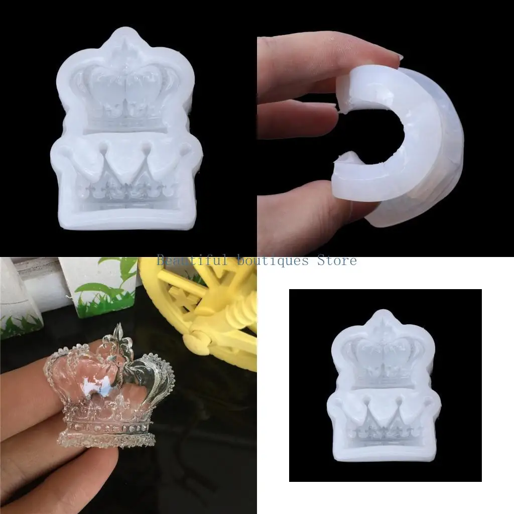 

U4LF Корона эпоксидная смола литейная форма торт декор шоколадное печенье ремесленные проекты инструмент