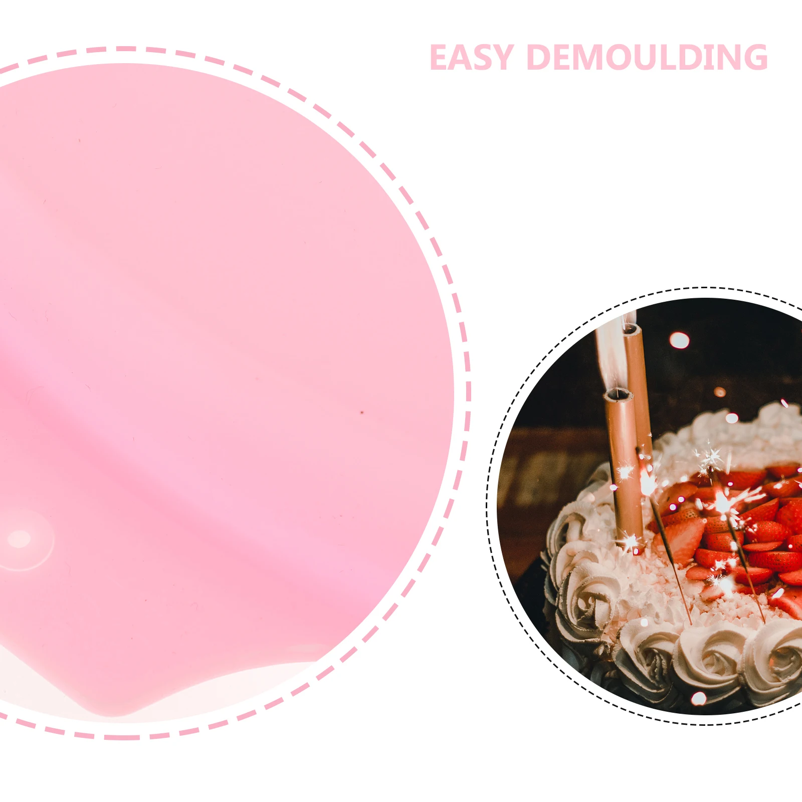 

Silicone Cake Pan Baking Mold DIY Dessert Tool Reusable Material Flexible Long Use Simple Design Housewarming