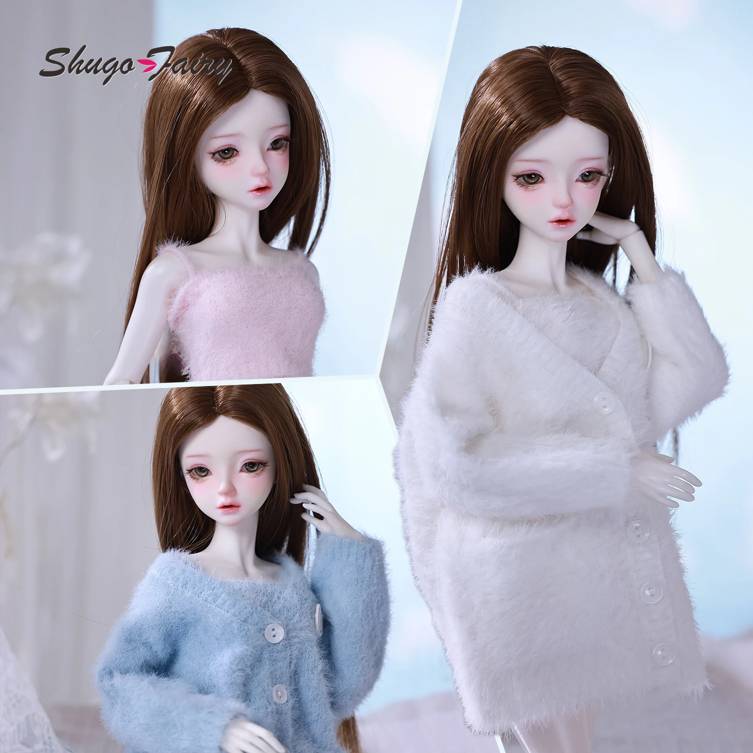 

Shugafairy Libra H Ball Jointed Doll Doll 1/4 Hot Sale Bariy Big Chest Knitwear Outfits Winter Female OOTD Resin Figure FullSet