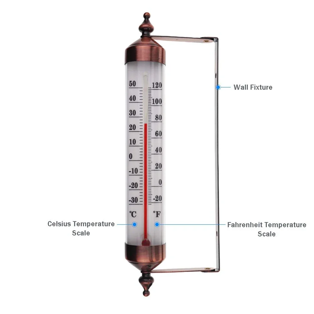Termometr zewnętrzny Ogród Patio Ściana zewnętrzna Szklarnia Taras Słońce Termometr zewnętrzny Ogród Artykuły gospodarstwa domowego Narzędzie