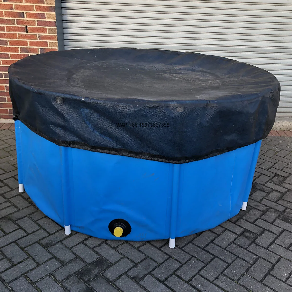 

6 '200 Gallon Eco-Friendly Round Plastic Black and Blue PVC Ocean Fish Tank Living Room Aquarium