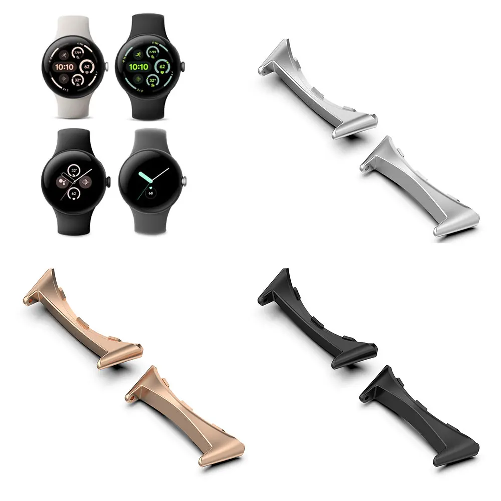 

1 пара адаптеров для часов для Google Pixel Watch 3, 41 мм, 45 мм, аксессуары, металлические адаптеры для умных часов, замена