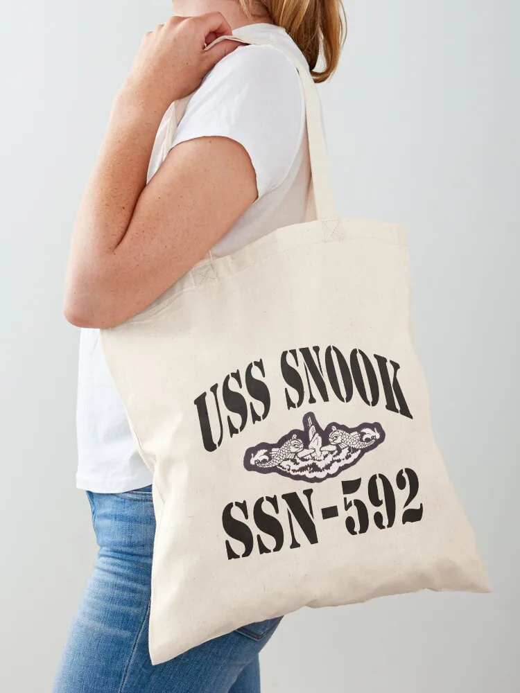 USS SNOOK (SSN-592) SHIP'S STORE Tote Bag bags for women tote bag university Women's beach bags Canvas Tote Bag