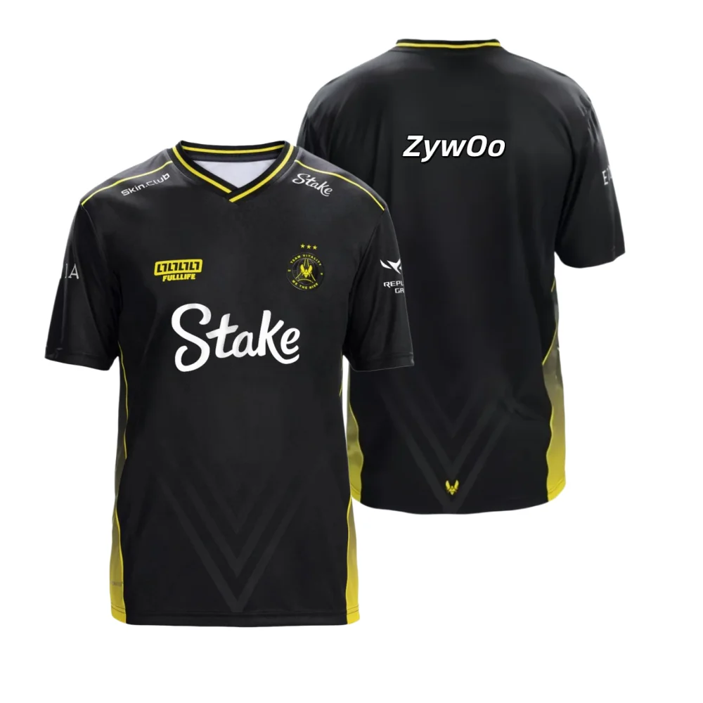 2026 Vitality CS2 New Team Kit Budapest Champion Samsung Commemorative Set ZywOo Ropz Same Style Esports V-neck T-shirt