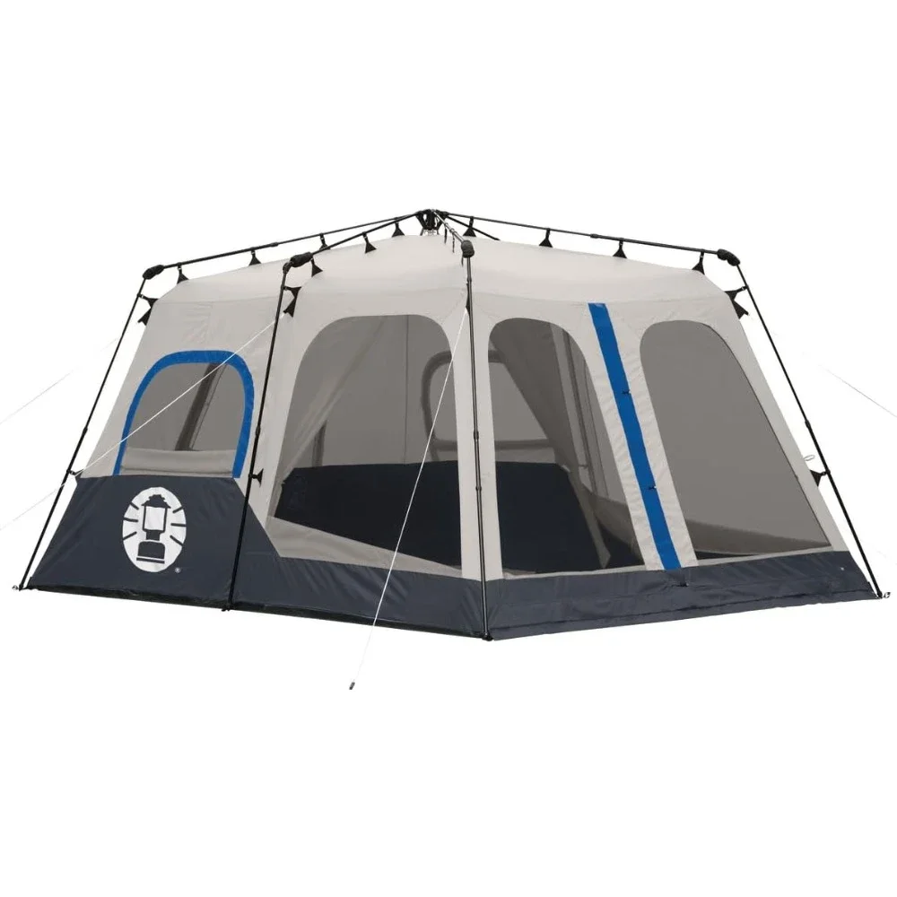 Camping Tent, 8 Person Weatherproof Tent, Double-Thick Fabric, and Included Carry Bag, Sets Up in 60 Seconds