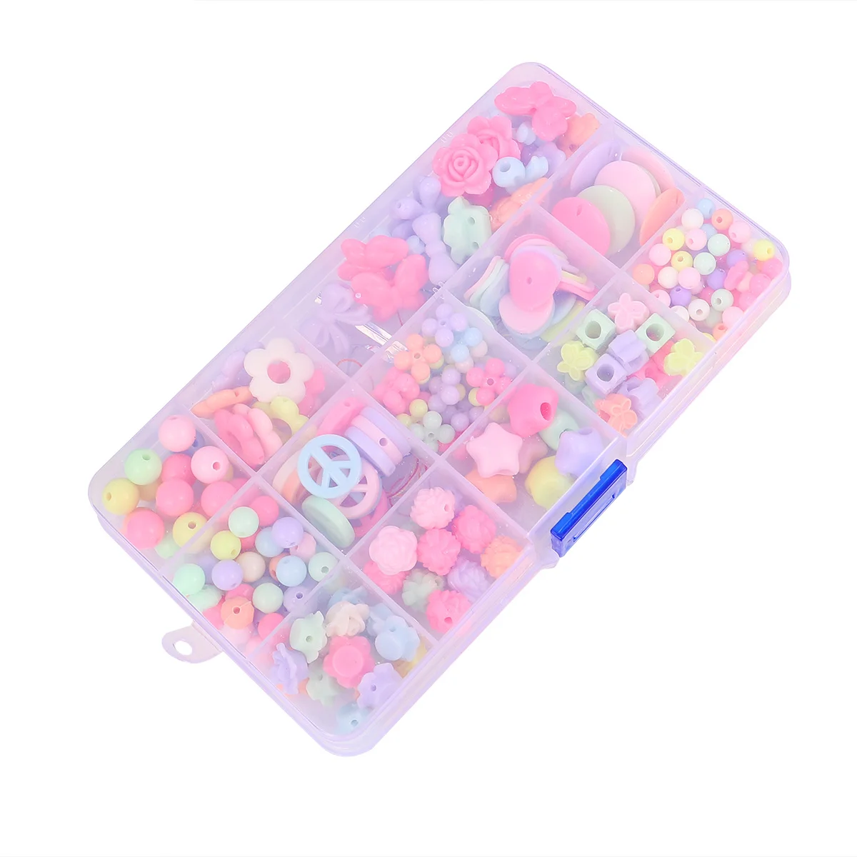 1Set DIY String Beads Set Colorful Educational Creative Handmade Loose Beads for Kids Jewelry Making