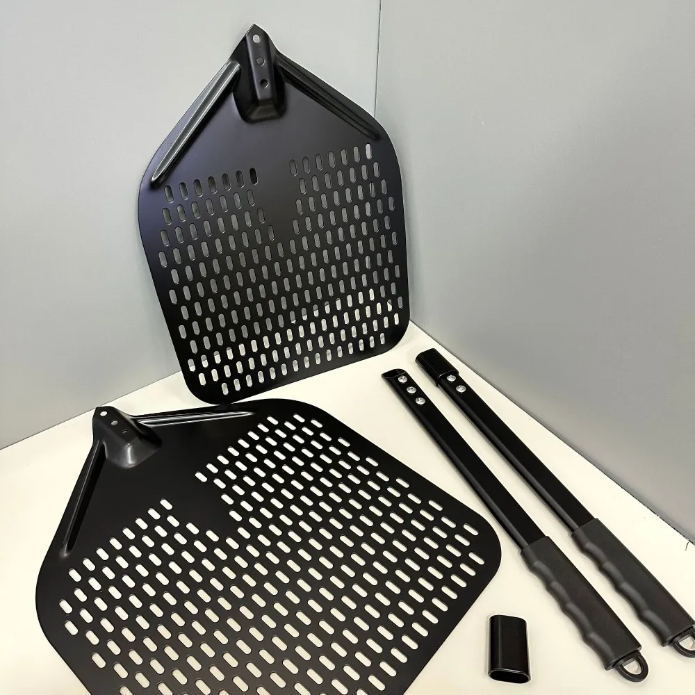 New 12/14 inch Aluminum Pizza Shovel Big Removable Pizza Paddle Spatula with Long Handle Baking Tools Pizza Turning Peel