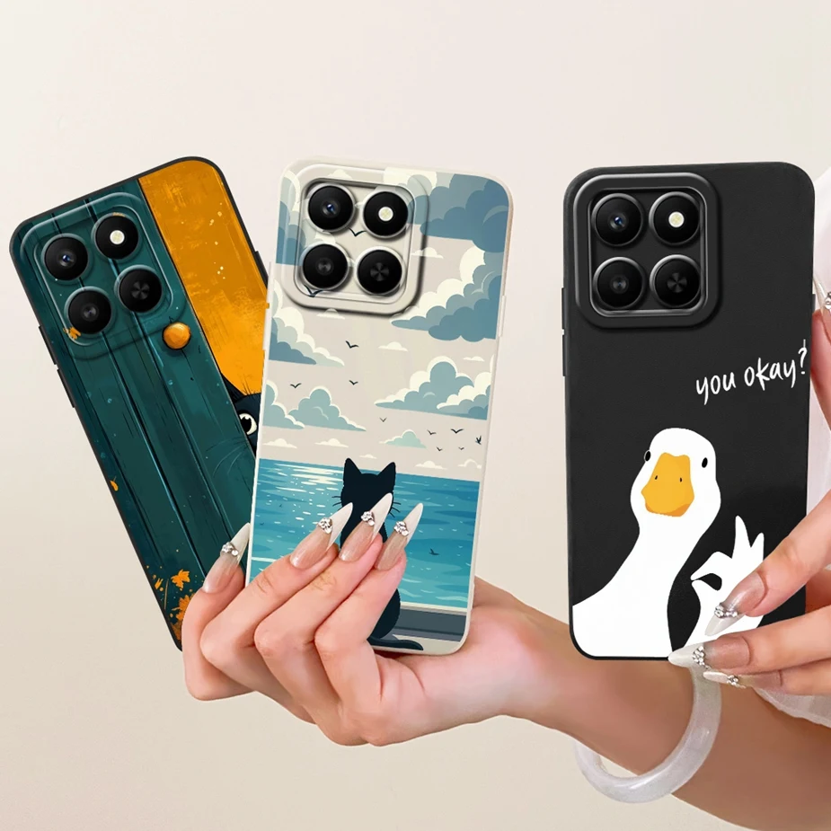 حافظة ذكية لهاتف Honor 400 LGN-NX1 غطاء كرتوني على شكل أرنب لطيف مقاوم للصدمات حافظة لهاتف Honor X7d HonorX7d 5G Fundas Coque