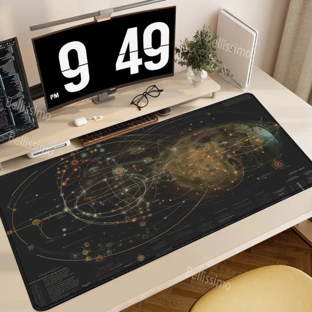 Milky Way Galaxy mouse pad Large Desk Mat For Games 900x400 Office Accessories Desk Protector Professional Speed mousepad Gamer