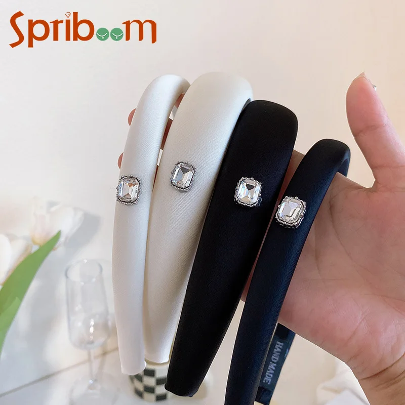 Vintage Stirnband für Frauen Französisch elegante Zirkon Stern Haar bänder dicken Schwamm Haarband trend ige Haarschmuck bilden Haar bügel