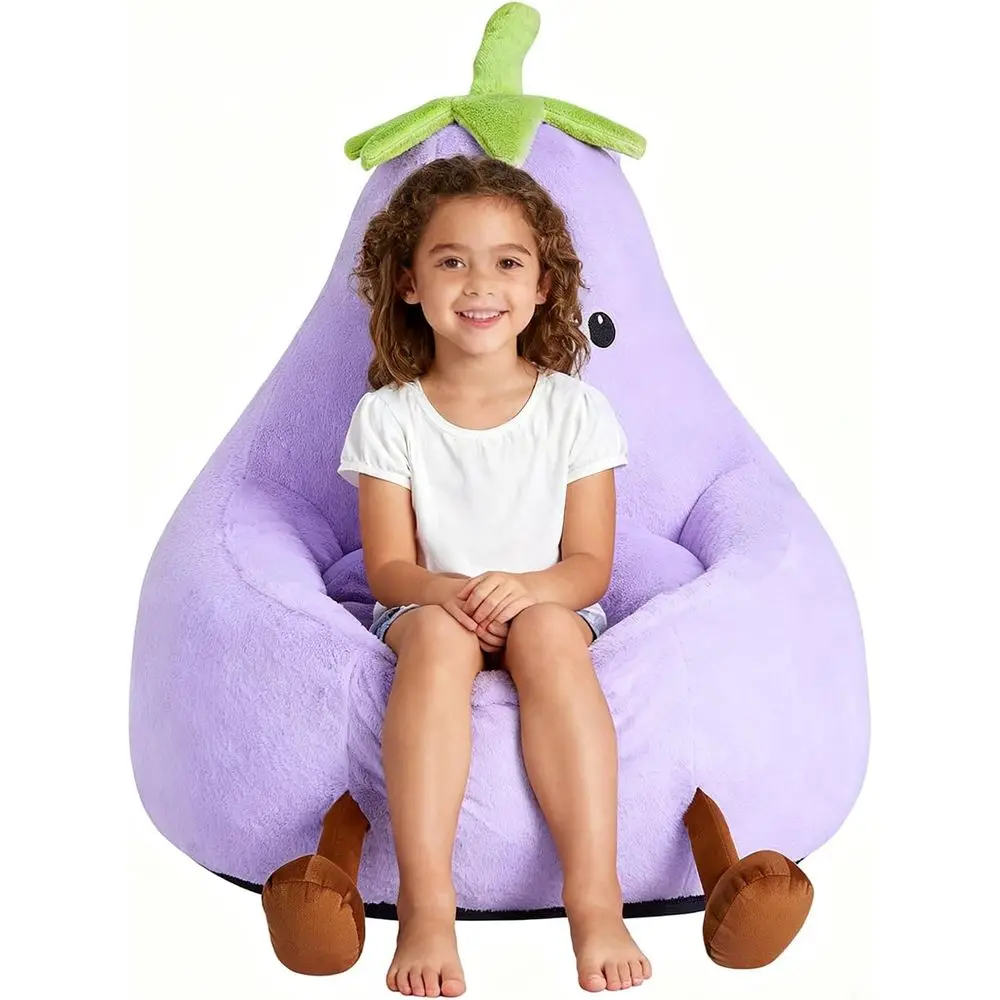 Memory Foam Bean Bag Chair - Ultra Soft Round Sofa with Handle & Washable Cover, Comfortable Lazy Chair for Kids Teens, Perfect