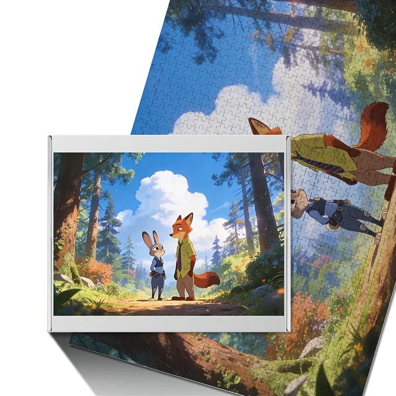 

Пазл-постер Disney Zootopia (Зверополис) с Джуди и Ником Уайльдами, 1000 деталей – Сложный, тематический, коллекционный, для декора дома (сделай сам) – Birt