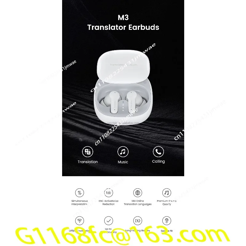 144 Language Simultaneous Interpretation Headphones Business Interpreter  Travel Translation  M3 Translator Earplugs