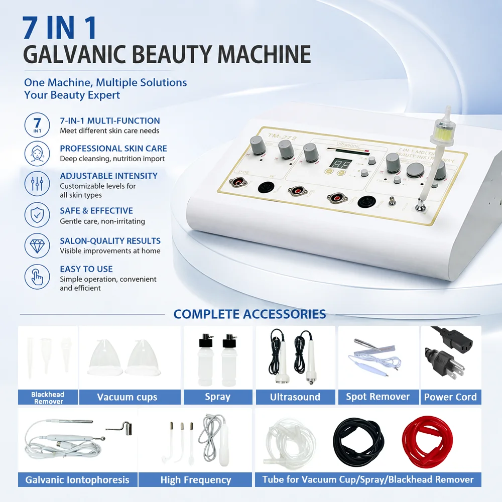High-frequency Electrotherapy Device with Ion Import/Export, Blackhead Removal, Skin Nourishment, and Multi-functional Desktop B