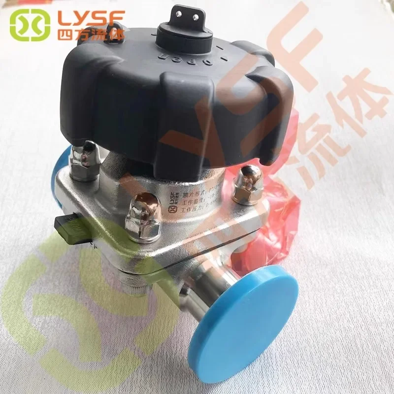 LYSF Four way Fluid Manual Diaphragm Valve 316L Quick Install Double  Sanitary Acid and Alkali Resistant Diaphragm Valve